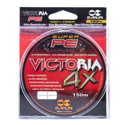 Linha Multifilamento Victoria 4x Super Pe 58lb 0,45mm Cinza 150m