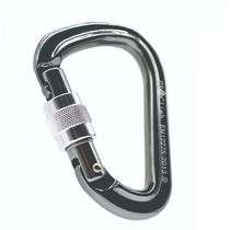 Mosquetão Usclimb Aluminio Hms Trava Rosca 28kn Ce En Cinza
