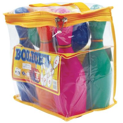 Brinquedo Jogo De Boliche Infantil 6 Pinos E 2 Bolas