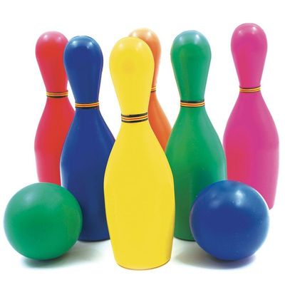 Brinquedo Jogo De Boliche Infantil 6 Pinos E 2 Bolas