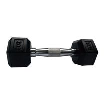 Halteres Sextavado Injetado com Pegada Cromada 3,0Kg