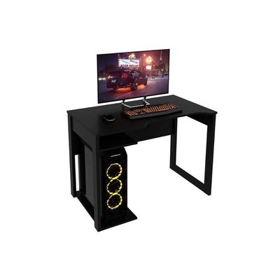 Mesa De Computador Solteiro Gamer Me4161 Preto Tecno Mobili