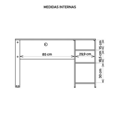 Escrivaninha Mesa Computador Escritório Meta Marrom Caemmun