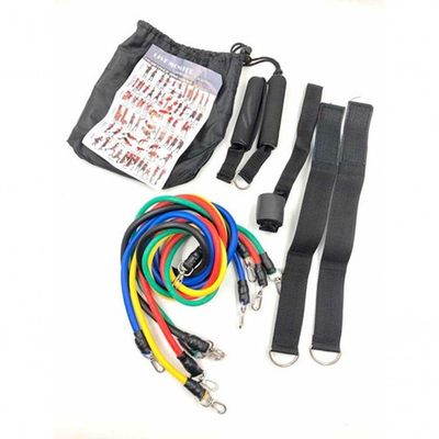 Kit Tubing Elástico 11 Itens Treinamento Funcional Pilates