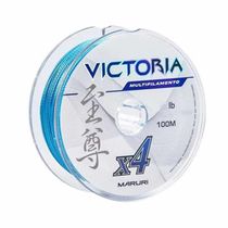 Linha De Pesca Multifilamento 4 Fios Victoria Azul 500m Medida 0,45mm