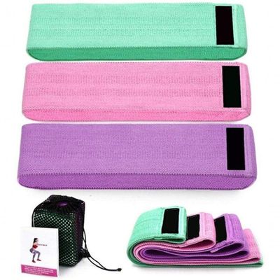 Kit 3 Faixas Elasticas De Exercicios Hip Resistance Bands