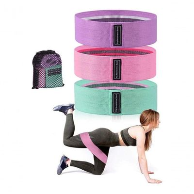 Kit 3 Faixas Elasticas De Exercicios Hip Resistance Bands