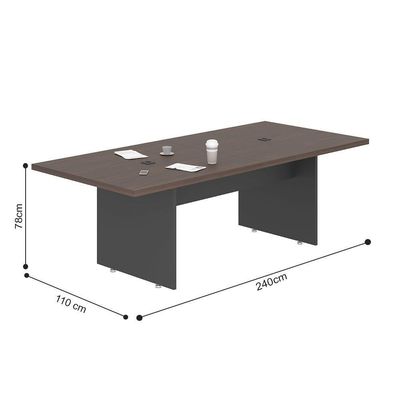Mesa De Reunião 2,40 Plot Freijo Preto