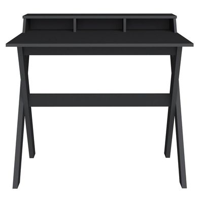 Escrivaninha Mesa Para Computador 3 Nichos Preto Artany