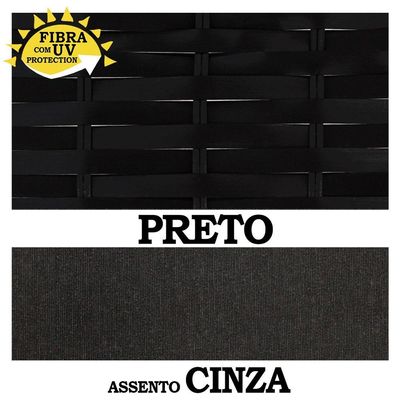 Balanço Suspenso Ninho Preto Em Almofada Cinza