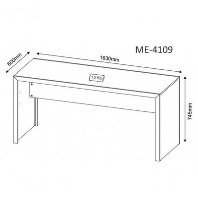 Mesa Para Escritório Home Office Me4109 Mdp Amendoa