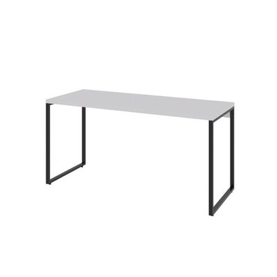 Mesa Office 150X60X75Cm Branco Chess / Est.Preta