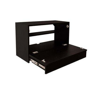 Escrivaninha Suspensa Bancada Compacta Com Gaveta Mesa Para Notebook Preto Laca