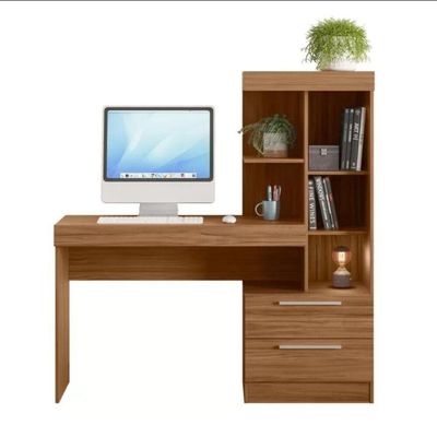 Mesa Office Nt2010 Com 2 Gavetas E 3 Prateleiras Notável Freijo Trend