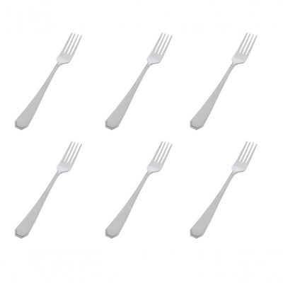 Kit 6 Garfo De Sobremesa Aço Inox Linha Victoria Garfo Grande Sobmresa Almoço Faqueiro