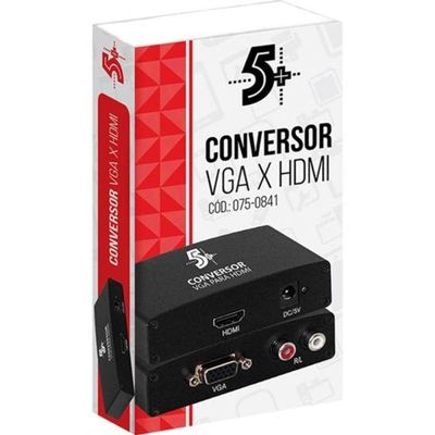 Conversor De Vídeo Vga X Hdmi 5+