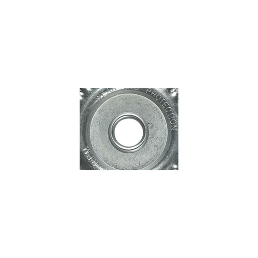 Escova Aço Circular Torcido 4" 100mm Furo 7-8" 22mm - Mtx