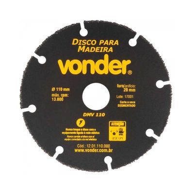 Disco Para Madeira 110mm Dmv110 - Vonder