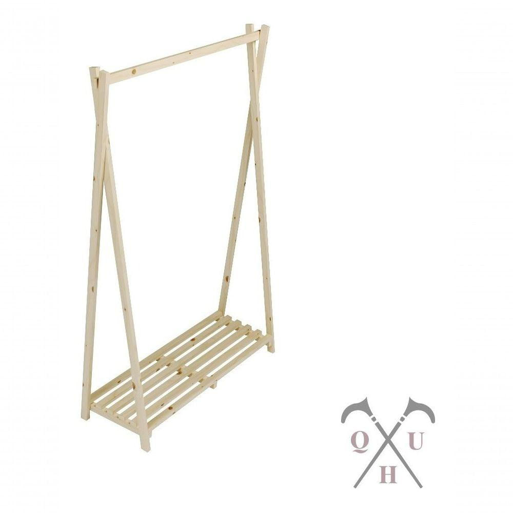 Arara Parar De Closet Cabideiro Expositor 100% Pinus