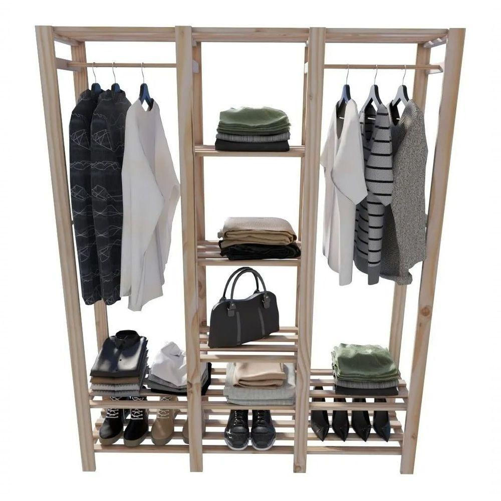 Pendurador De Roupas C/ Porta Calçados Arara Unitaria