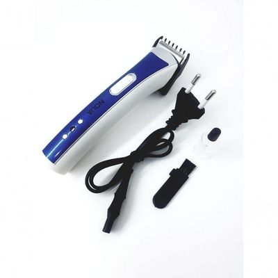 Máquina Noua Corta Cabelo Fazer Barba Recarregável Azul Bivolt
