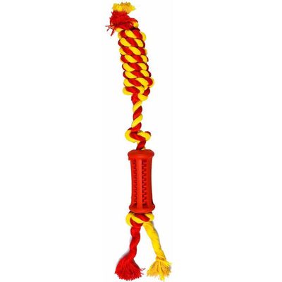 Brinquedo Pet Dental Play Para Morder Osso Com Corda 9X10X40Cm