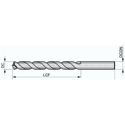 Broca Para Aço Inoxidável - Med. 3,8mm - 10 Peças - Din 338 - A147