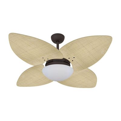 Ventilador De Teto Marrom 4 Pás Palmae Natural 220V 220V