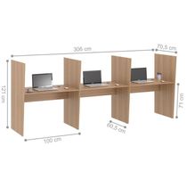 Mesa De Atendimento 3 Lugar Iron Montana