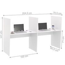 Mesa De Atendimento 2 Lugar Roma Branco