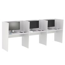 Mesa De Trabalho 3 Lugares Inglaterra Branco