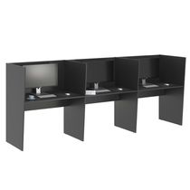 Guiche Office 3 Lugares Irlanda Preto Onix