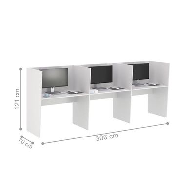 Guiche Office 3 Lugares Irlanda Branco