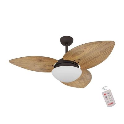 Ventilador De Teto Marrom 3 Pás Rádica Freijó 220V 220V