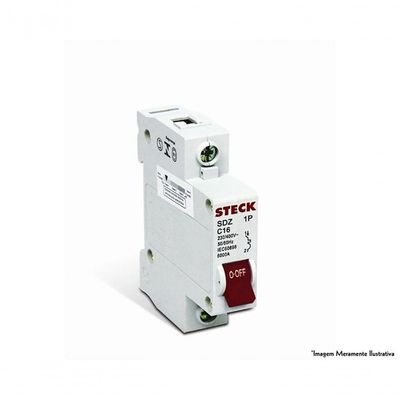 Disjuntor Steck Unip Serie Sd61 D 20A Curva C 3Ka