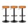 Kit 3 Banquetas Giratórias Viena Caramelo Caramelo