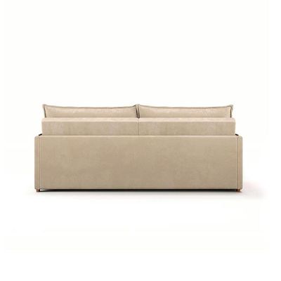 Sofá Retrátil Sem Caixa 3 lugares Solomons Velosuede Bege 180 cm
