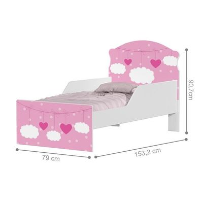 Cama Infantil Nuvem Rosa Menina