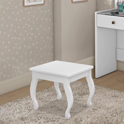 Banqueta Para Penteadeira Em Mdf 022034 Branco Lpa Branco
