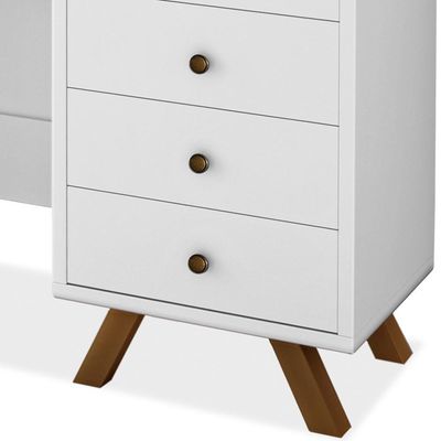 Penteadeira Camarim Com Espelho 00808900 Branco Lpa Branco