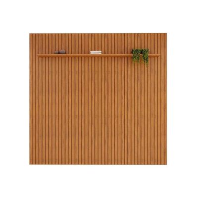 Painel Home P-tv Até 85 Polegadas Pratic Ripado C- Prateleira 250x240cm Cedro Dj Móveis
