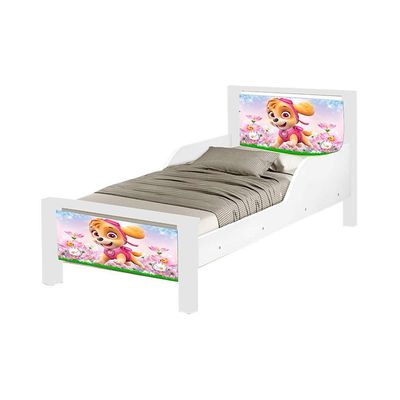 Mini Cama Infantil Adesivada Cachorrinha Branco