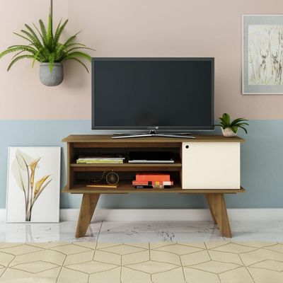 Rack Para Tv Até 50" Pinho/off White Frank Artely Pinho/off White