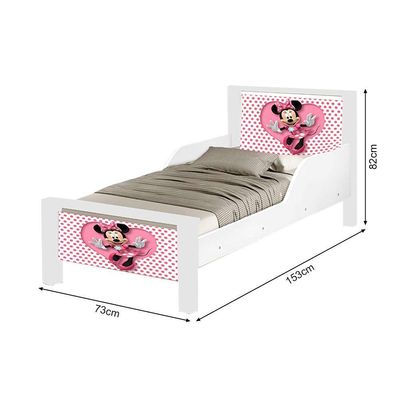 Mini Cama Infantil Adesivada Ratinha Branco