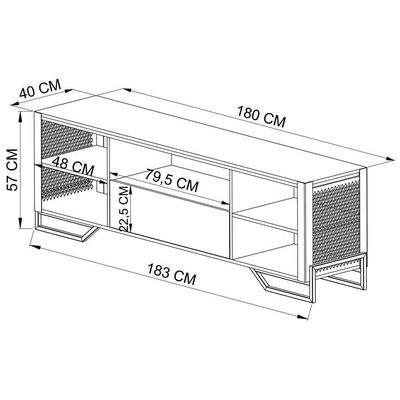 Rack Industrial 180 Cm Gaveta E Tela Em Metal Preto