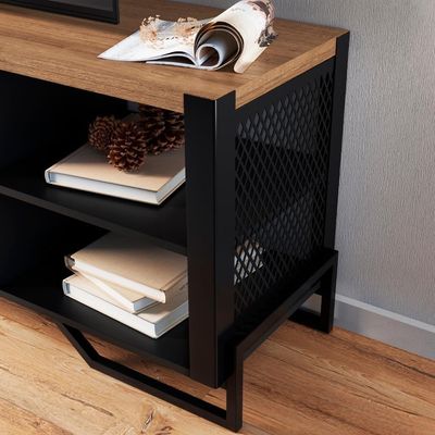 Rack Industrial 180 Cm Gaveta E Tela Em Metal Preto