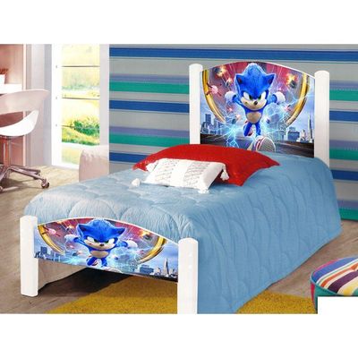 Cama Solteiro Infantil Game Colchão Branco