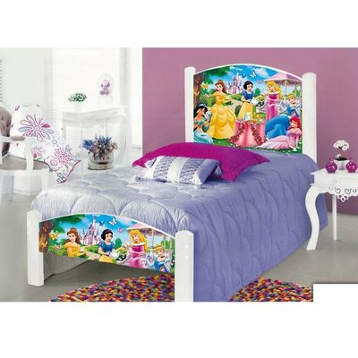 Cama Solteiro Infantil As Princesas Branco