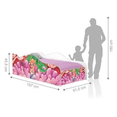 Cama Fun Sereia E Corais Solteiro Com Colchão