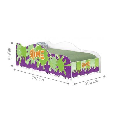 Cama Fun Slime Menino Solteiro Com Colchão